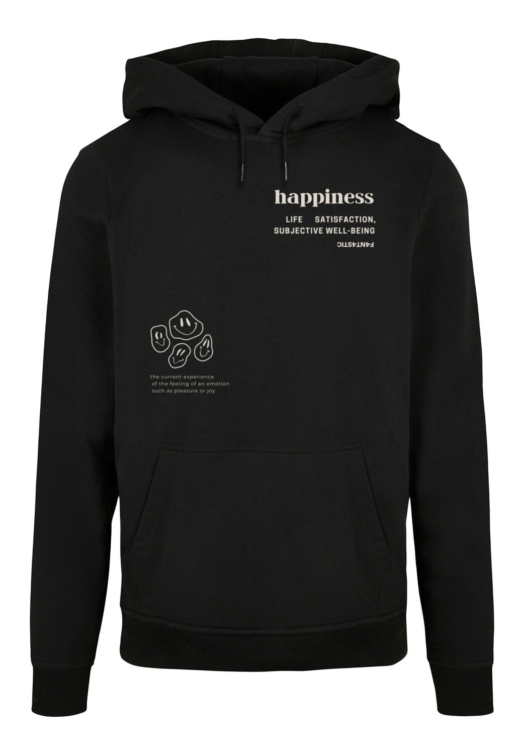 

Пуловер F4NT4STIC Basic Hoodie happiness HOODIE UNISEX, черный