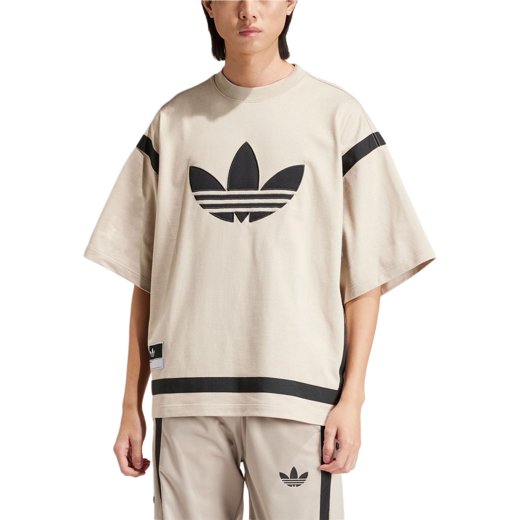 Adidas Originals Классическая уличная премиальная футболка Adibreak Бежевый, Умбра — фото 3