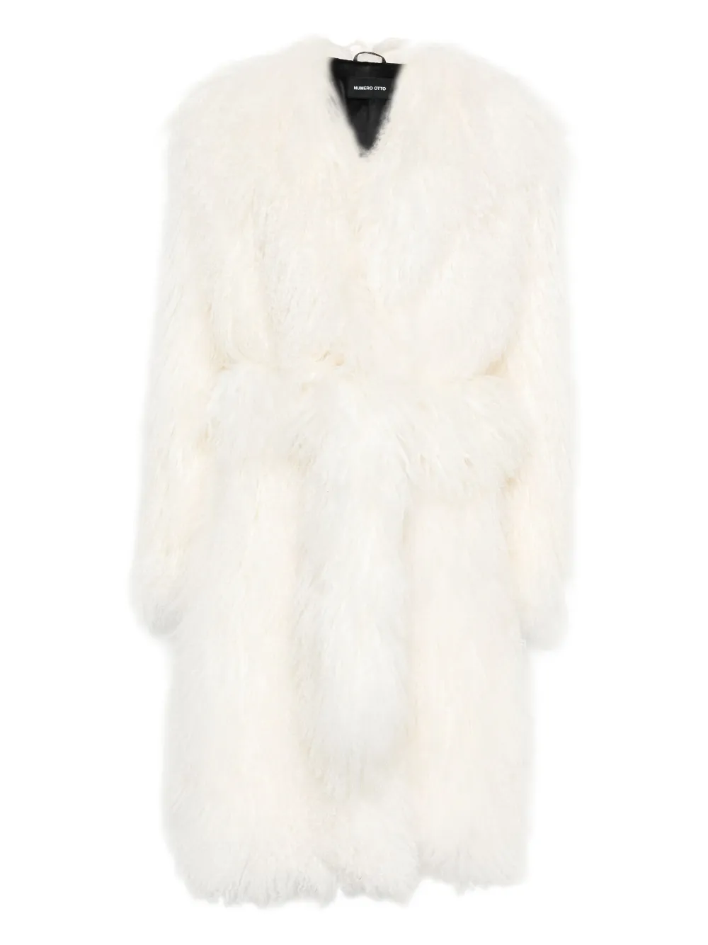 

Пушистое пальто Carlotta с поясом Numerootto, белый