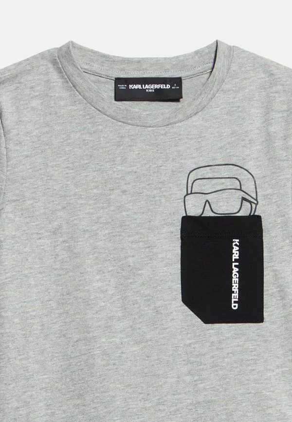 Футболка унисекс с принтом Karl Lagerfeld Kids, Light Grey Marl — фото 4