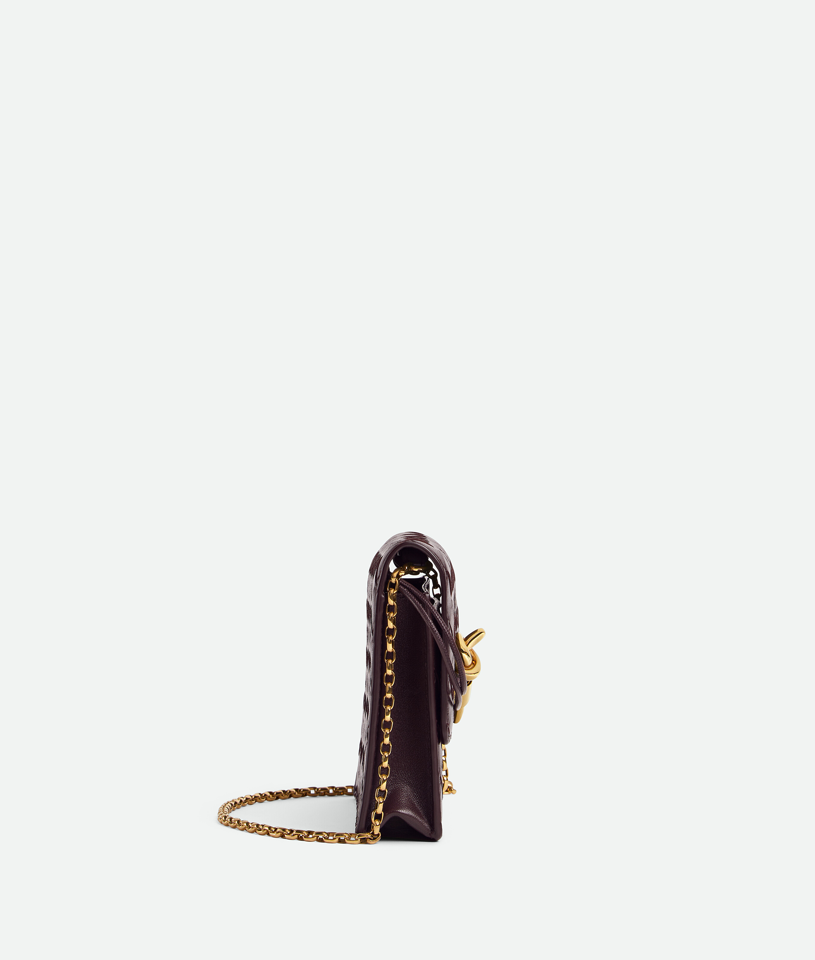 Сумка andiamo на цепочке BOTTEGA VENETA, темный бароло — фото 4