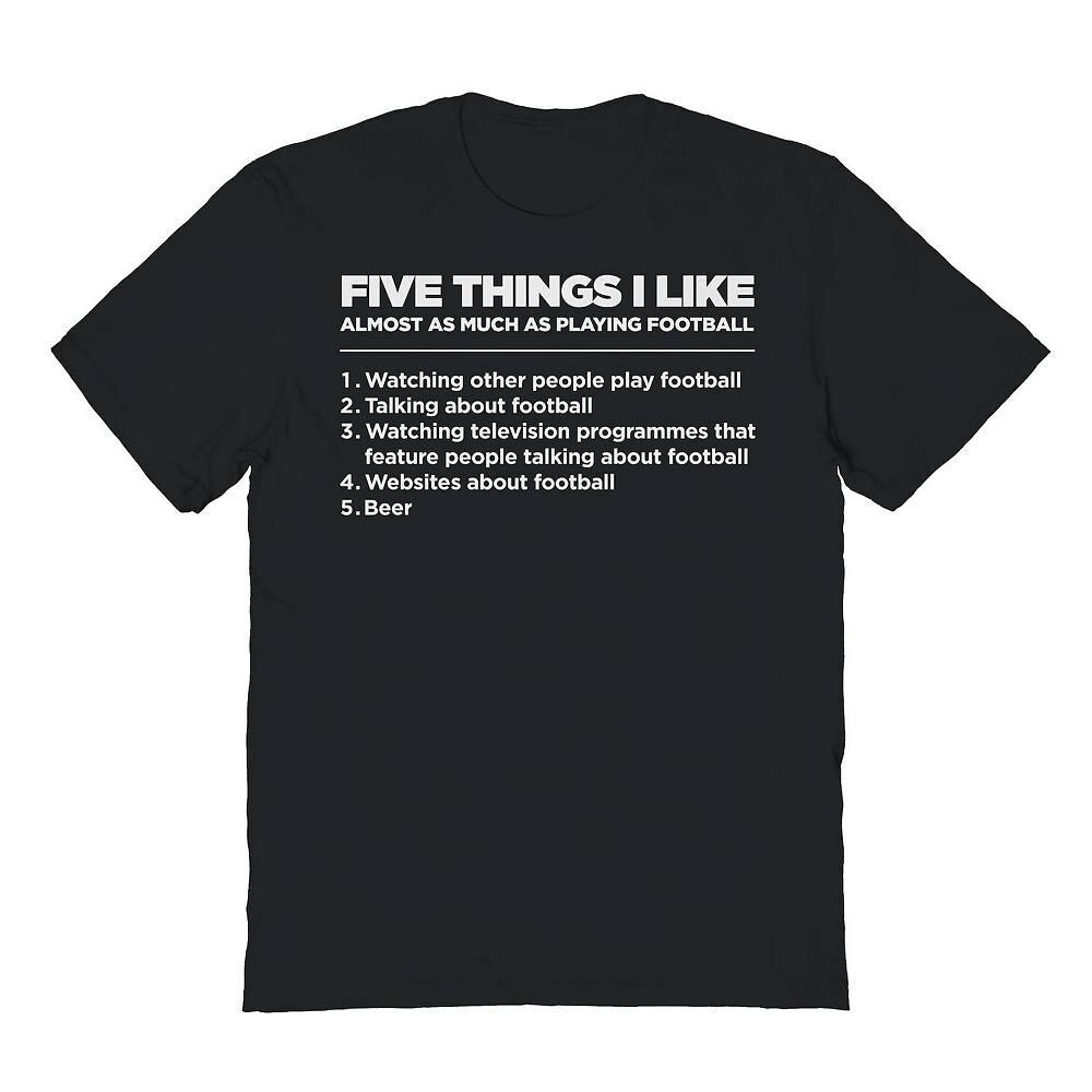 

Мужская футболка Duke & Sons Five Things Football с графическим рисунком, черный