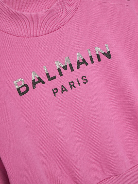 Толстовка обычного кроя BV4A90-Z0081 Balmain, розовый — фото 3