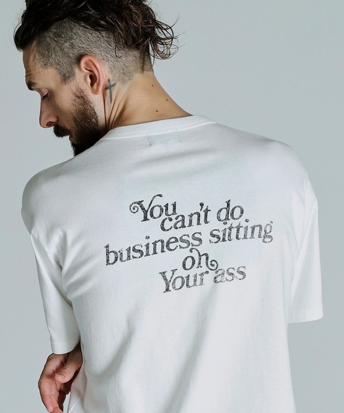 

Футболка, принт "You Can Do Business on Your Ass" Schott, белый