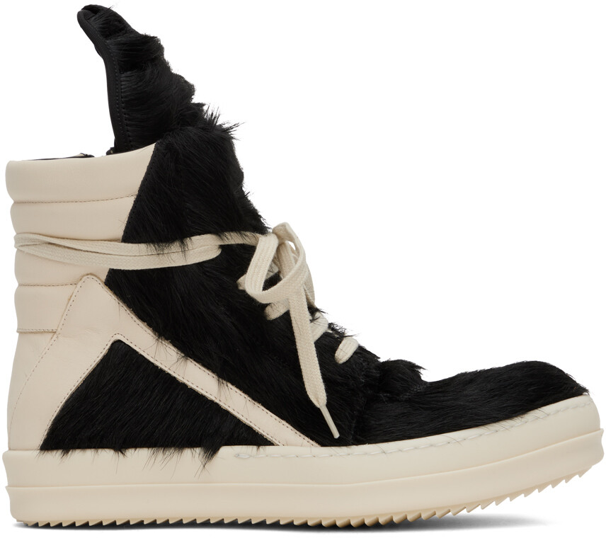 

Черно-белые кроссовки Geobasket Rick Owens, цвет Black/Milk/Milk, Черный, Черно-белые кроссовки Geobasket Rick Owens, цвет Black/Milk/Milk