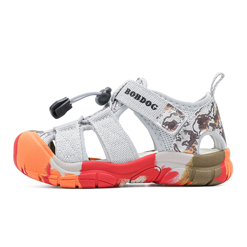 

Детские сандалии с низким верхом, нескользящие, износостойкие, дышащие BOBDOG, зеленый/фиолетовый