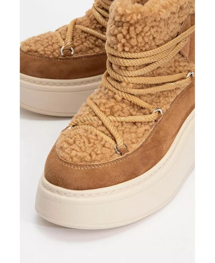 Ботинки Dila с меховой подкладкой (женские) Prologue Shoes, коричневый — фото 3