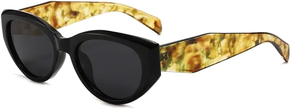 

Ретро-солнцезащитные очки «кошачий глаз» для женщин, модные зеленые конфетные оттенки, защита от УФ-излучения UV400; мужские модные очки с заклепками в стиле панк TVTBBVV, Black Green Leopard