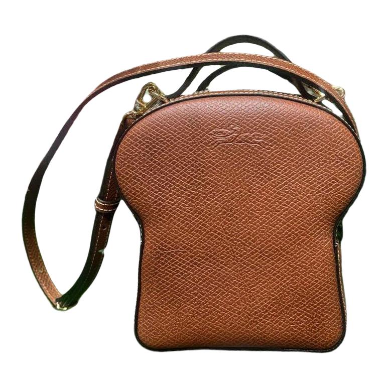 

LONGCHAMP Коричневая кожаная сумка через плечо для женщин