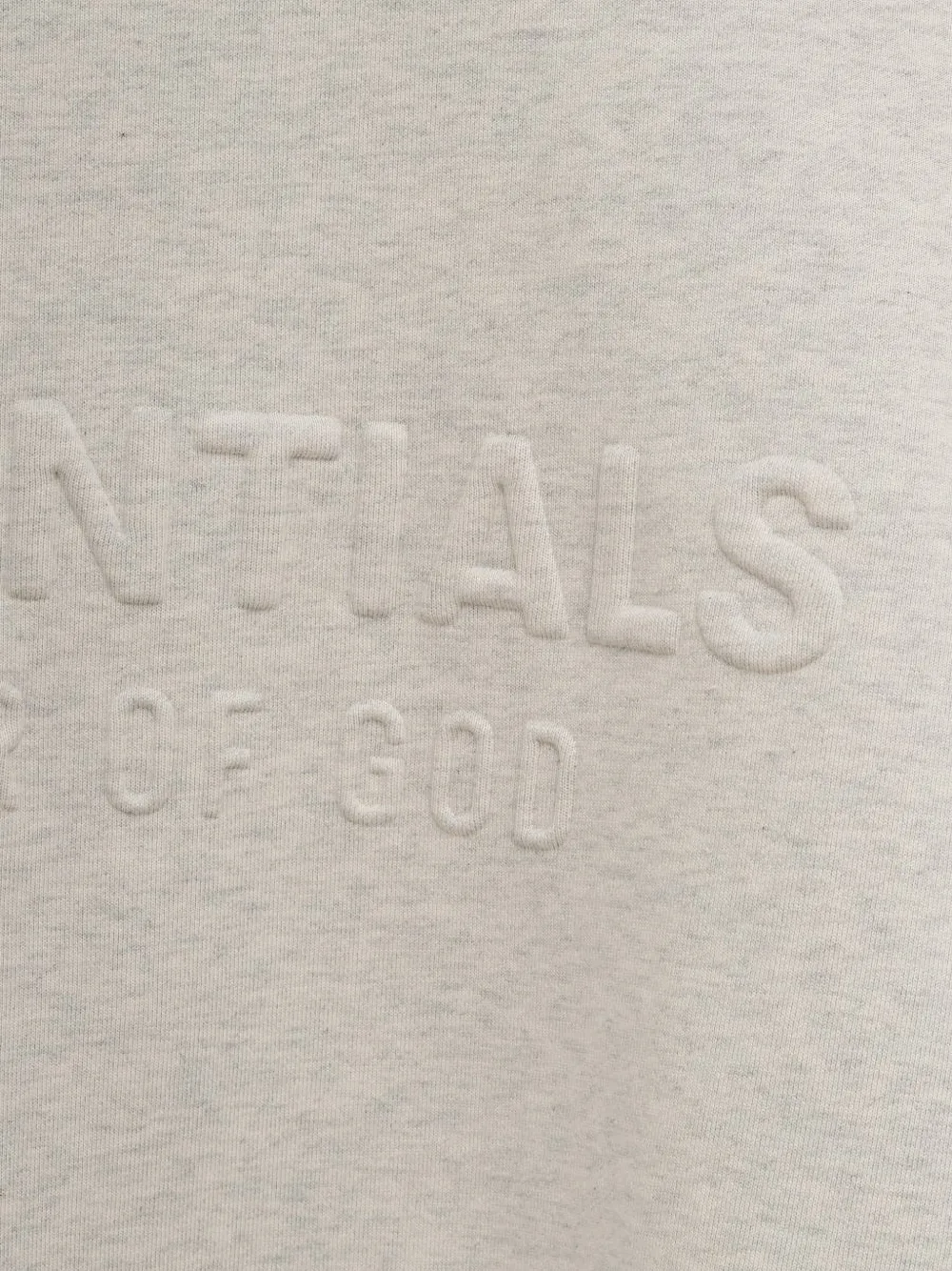 Свитшот с тисненым логотипом Fear Of God Essentials, кремовый — фото 3