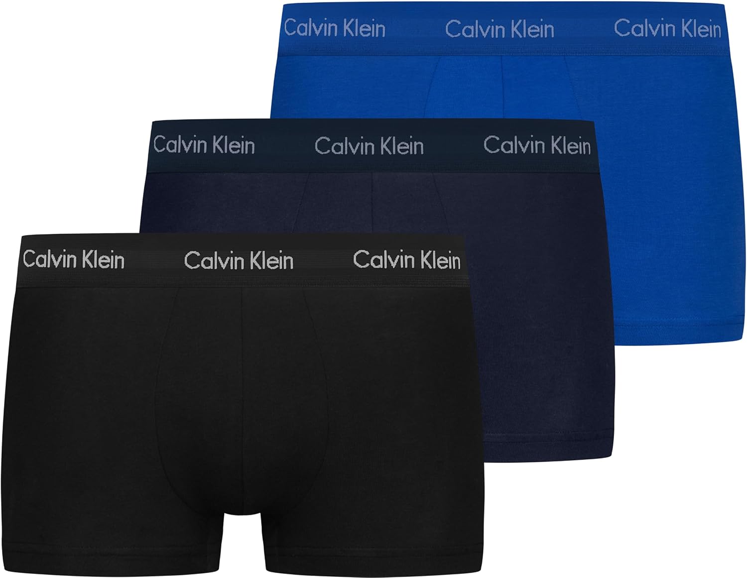 

Мужские хлопковые эластичные шорты Calvin Klein Multipack с низкой посадкой, Black/Blue Shadow/Cobalt Water