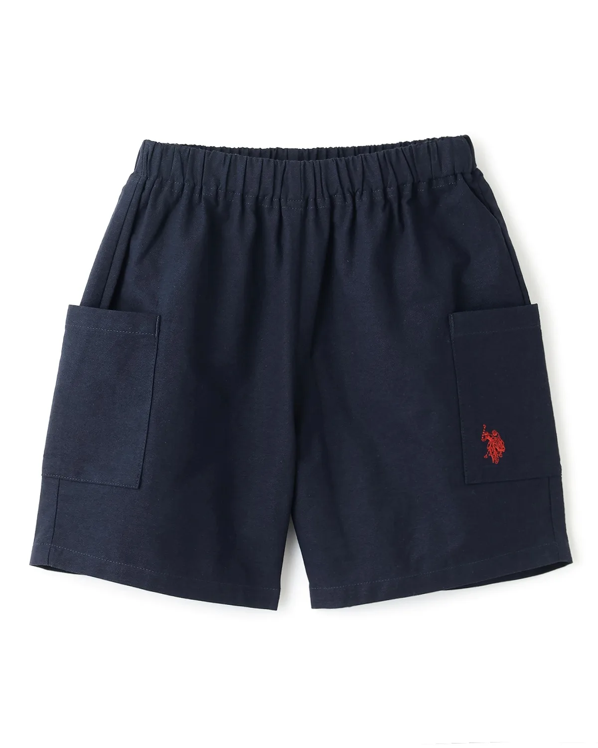 Детские шорты 4/4 U.S. POLO ASSN. с карманами и поясом на резинке чёрные — фото 4