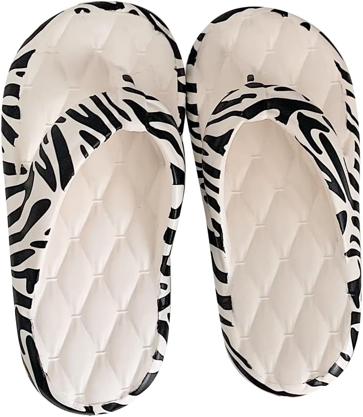 

Уличный стиль: шлепанцы с зебровым принтом и толстой подошвой, унисекс, для женщин и мужчин, облакообразные шлепанцы, сандалии, тапочки Ceinom, черный
