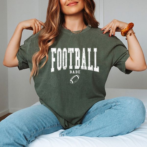 

Футболка Varsity football babe garment dyed Simply Sage Market, Зеленый, Футболка Varsity football babe garment dyed Simply Sage Market