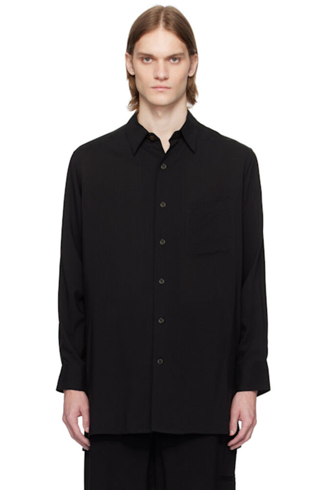 

Черная целлюлозная рубашка Basig Lawn Y's For Men
