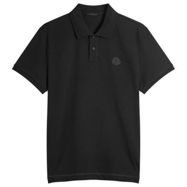 

Поло с коротким рукавом Moncler, черный