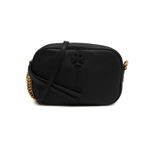 

Кожаная сумка-мессенджер McGraw Tory Burch, черный