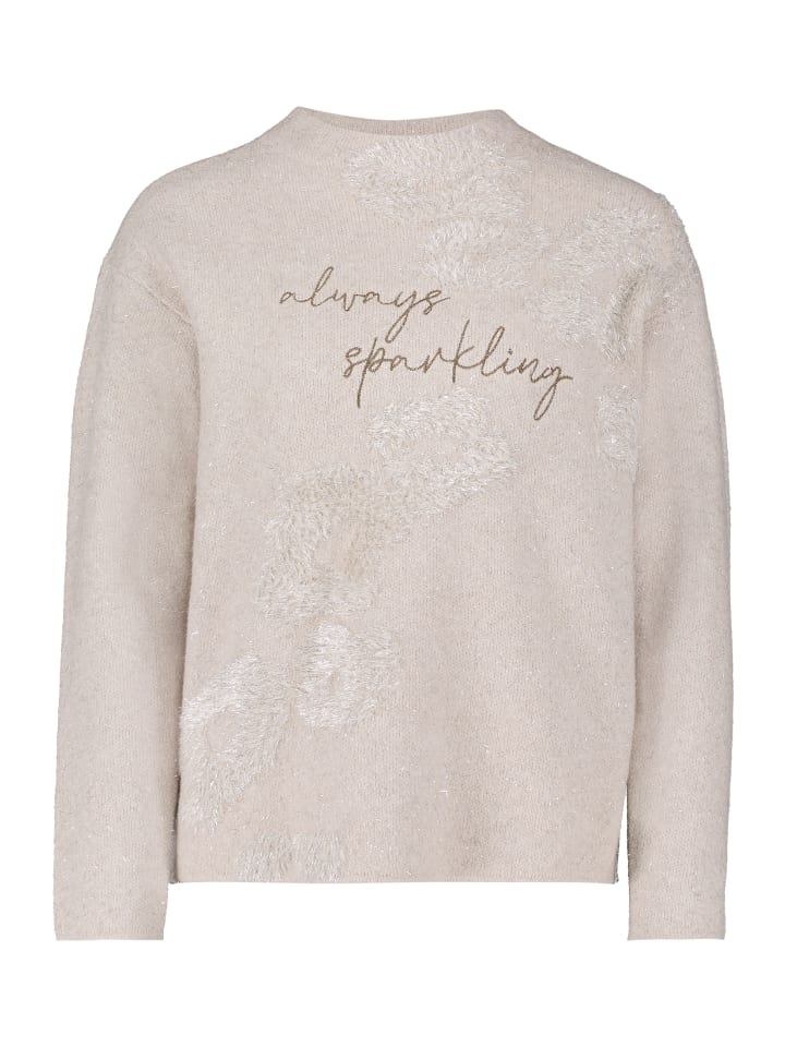 

вязаный свитер с жаккардом в цвете серо-коричневый меланж Betty Barclay