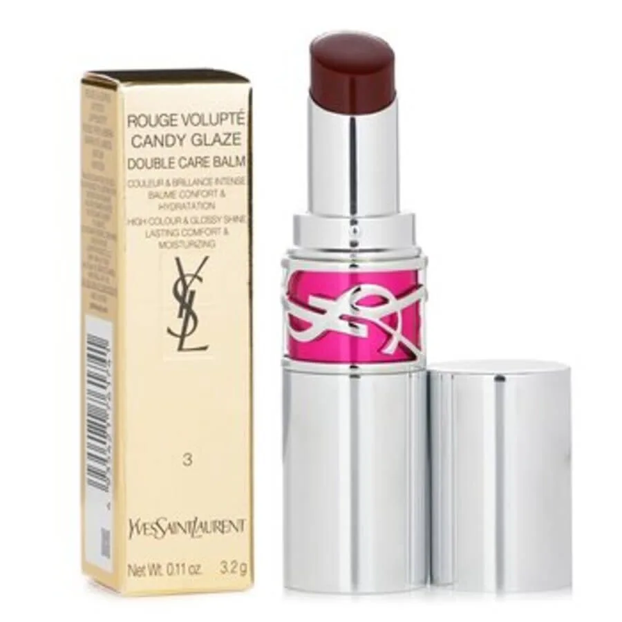 Бальзам для губ Yves Saint Laurent Rouge Volupte Candy Glaze Double Care - №3 Cacao No Boundary 3,2 г/0,11 унции — фото 2