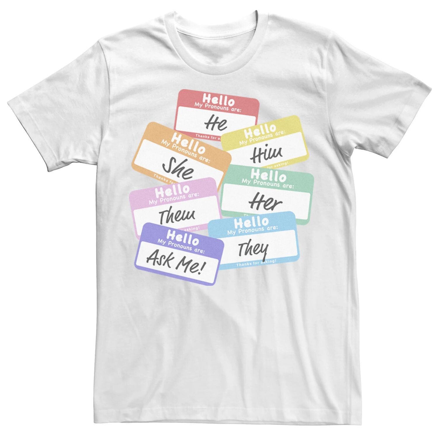 

Футболка для взрослых Pride Rainbow Pronouns Licensed Character