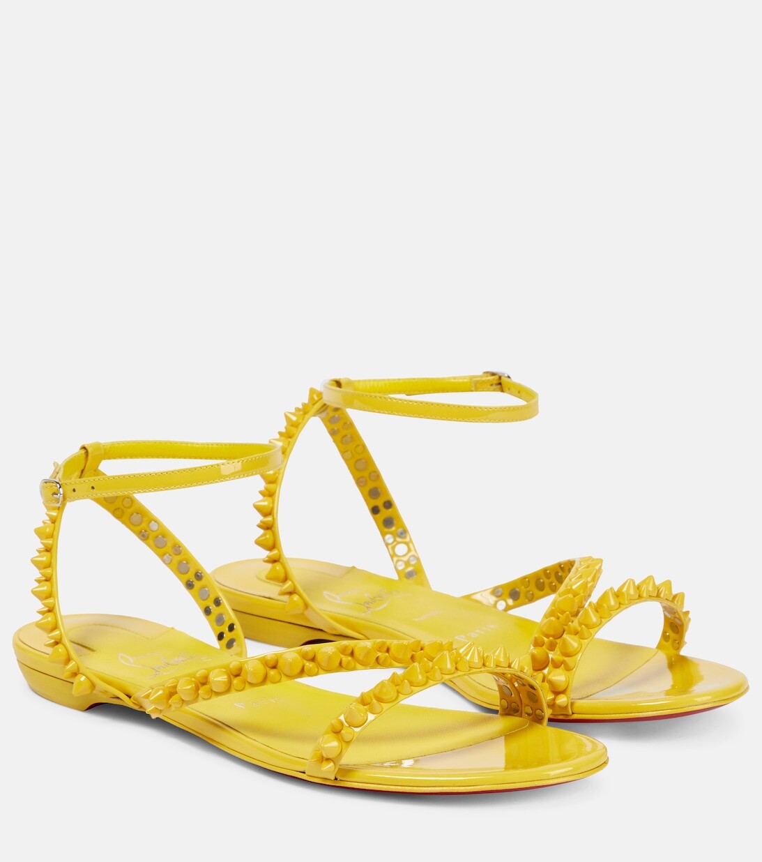 Кожаные сандалии Mafaldina Spikes Christian Louboutin, желтый
