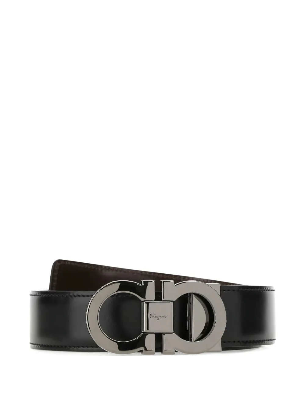 

Двусторонний кожаный ремень Ferragamo, черный