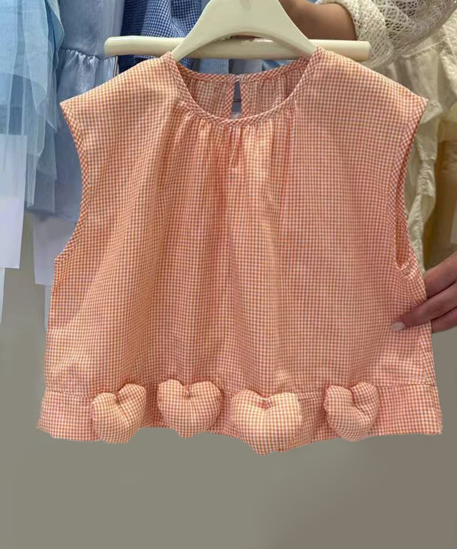 Топ без рукавов с сердечками Aimoha Kids, orange