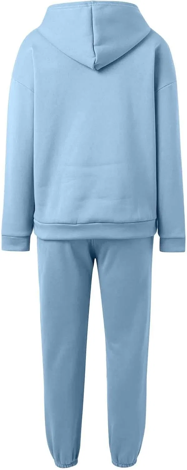 Женский спортивный костюм из худи и брюк, Light Blue — фото 4