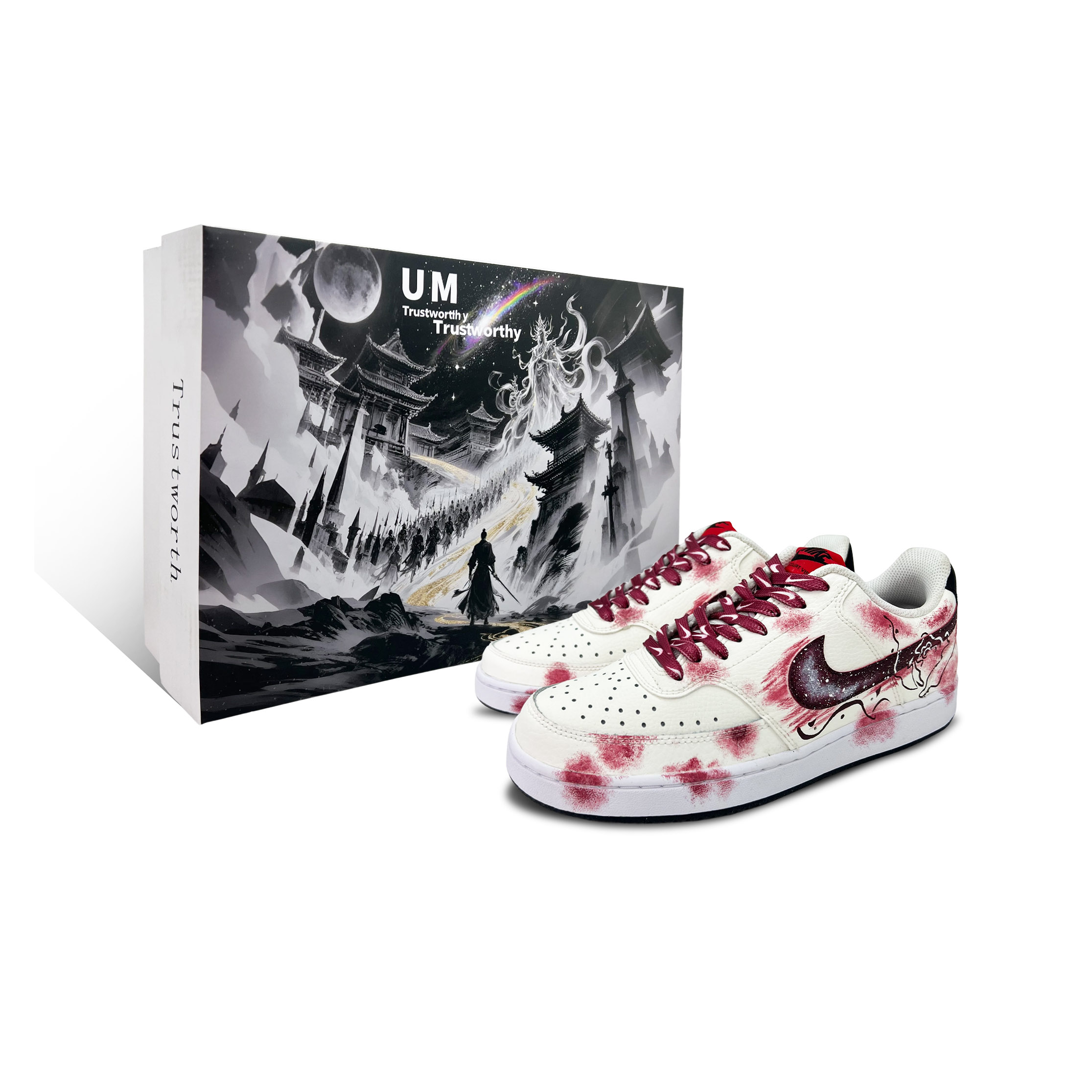 

Nike Кроссовки Court Vision 1 Withering Rose SBOX, износостойкие, низкие, для скейтбординга, мужские, красные