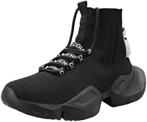 

Мужские стильные кроссовки, дышащий верх из сетки, легкие повседневные кроссовки, беговые туфли без шнурков Azttoztto, черный