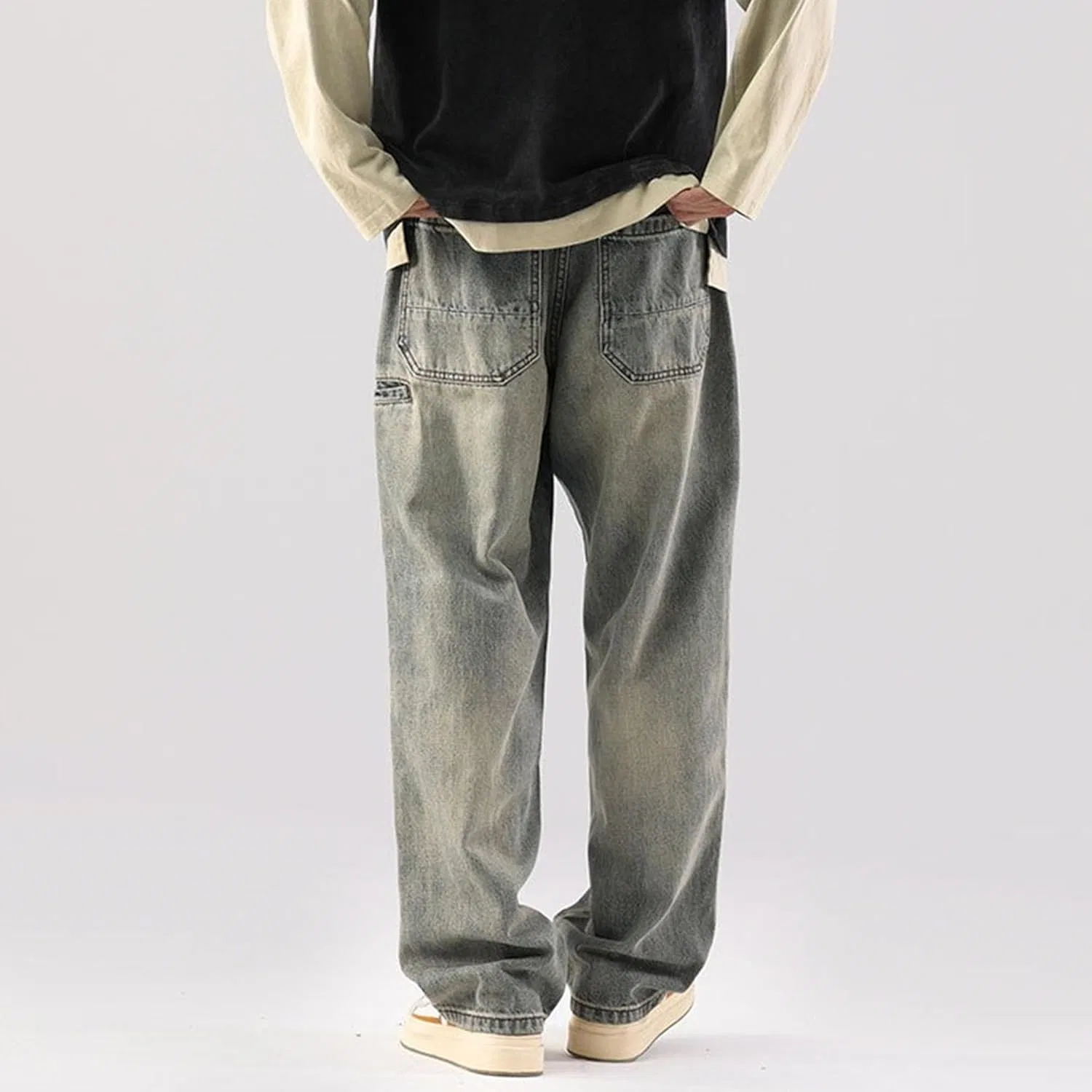 Джинсы свободные Hip Hop, Yellow — фото 3