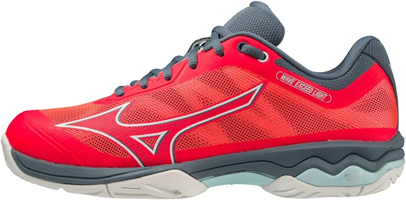 Теннисные кроссовки Mizuno Unisex Wave Exceed Light Ac, белый/синий