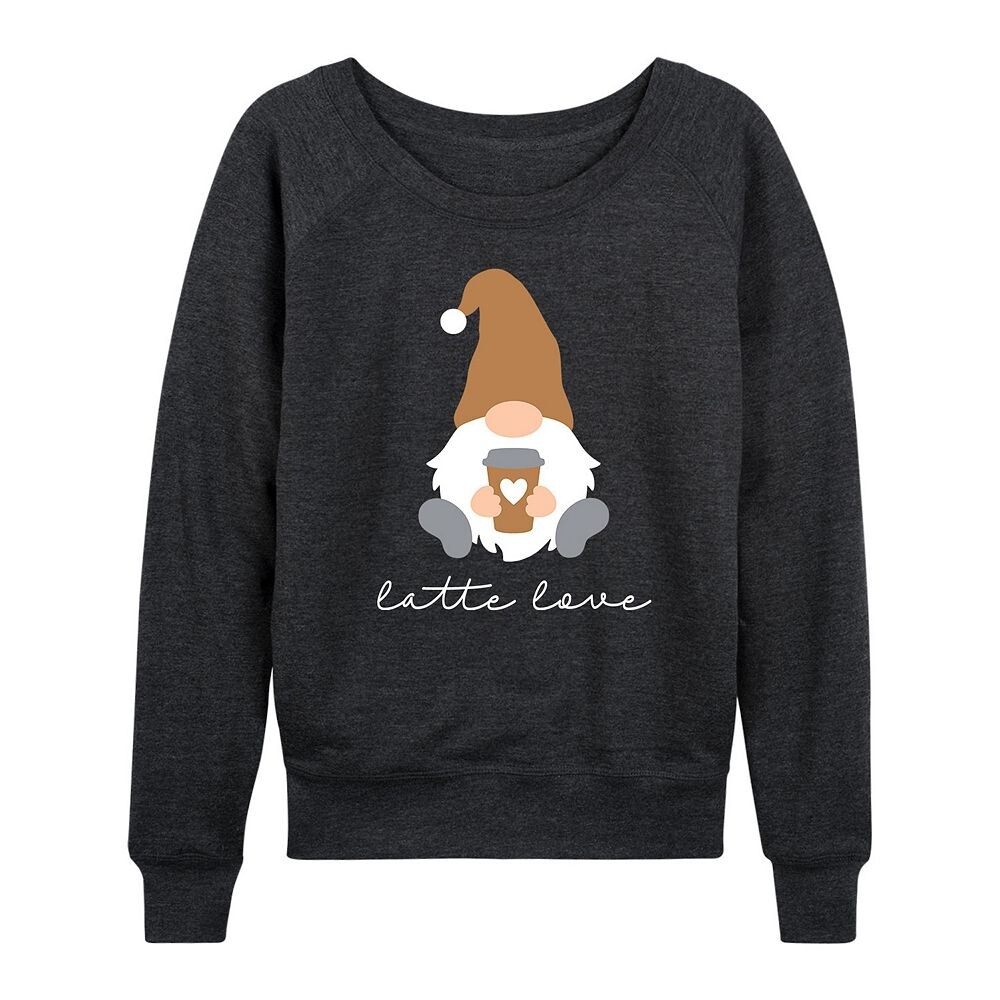 

Женский легкий свитшот из френч терри Gnome Latte Love Licensed Character, цвет Heather Charcoal