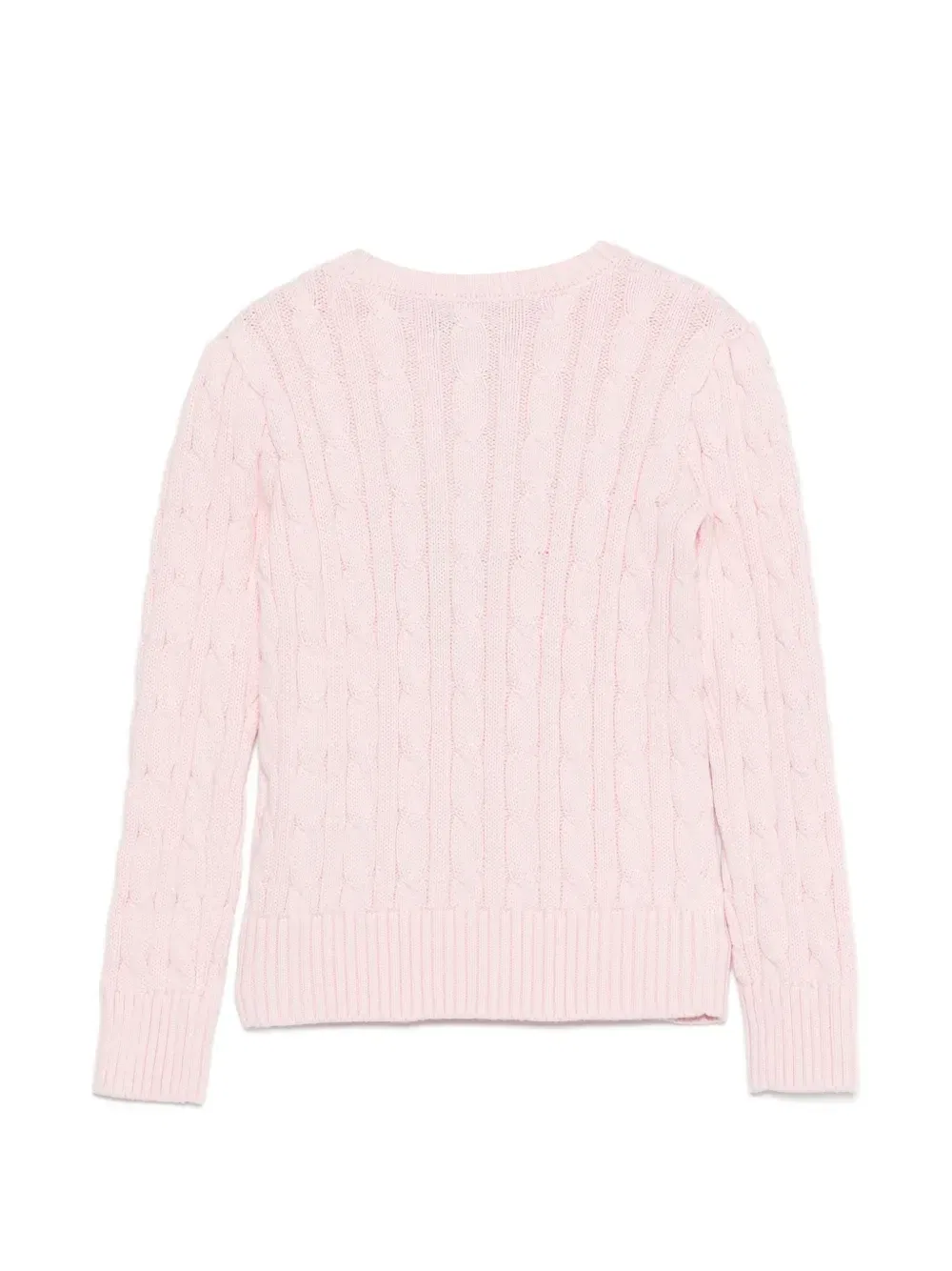 Свитер фактурной вязки Polo Ralph Lauren Kids, розовый — фото 2