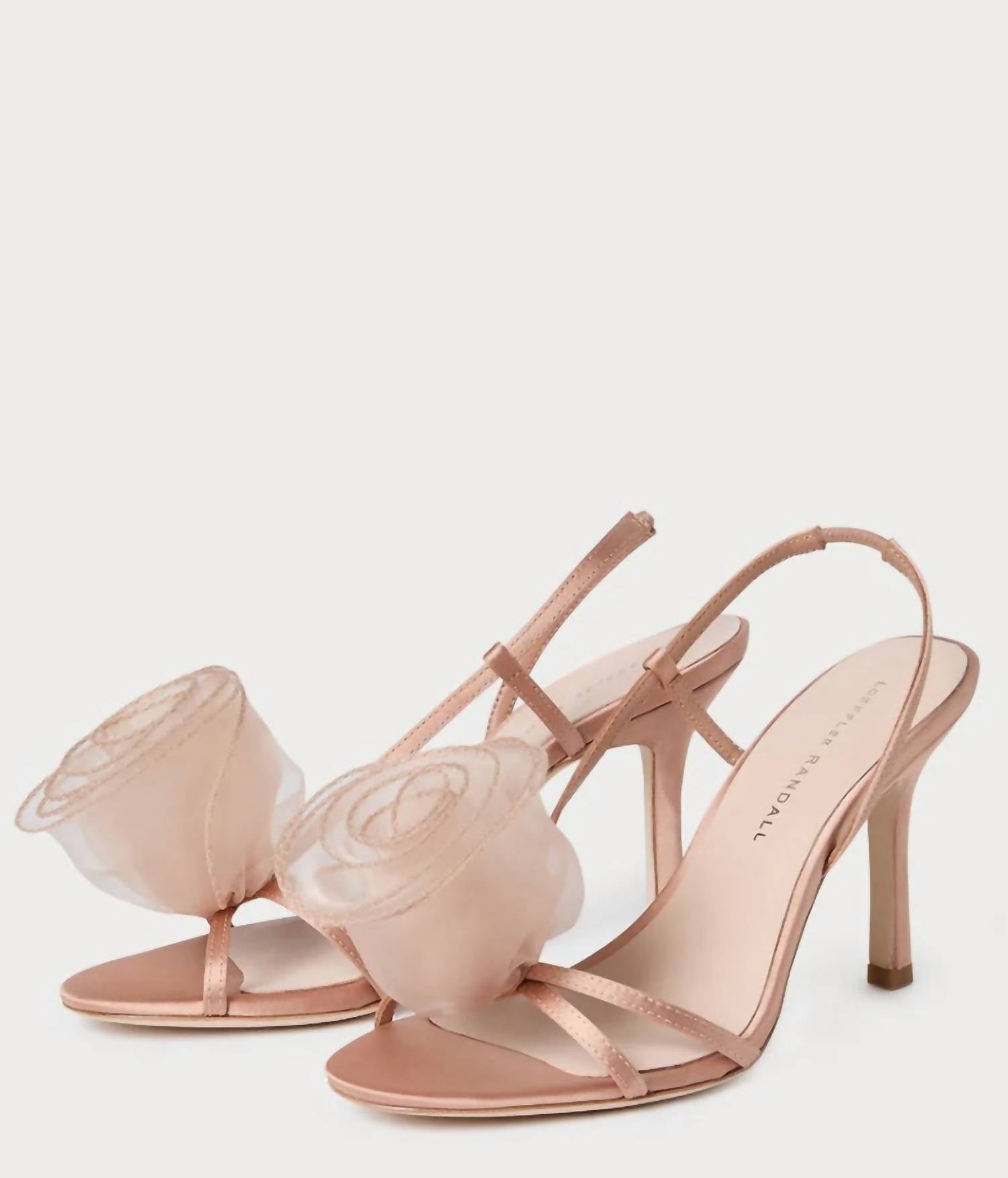 Женские сандалии Steph из органзы с розой в цвете бледно-розовый Loeffler Randall — фото 3