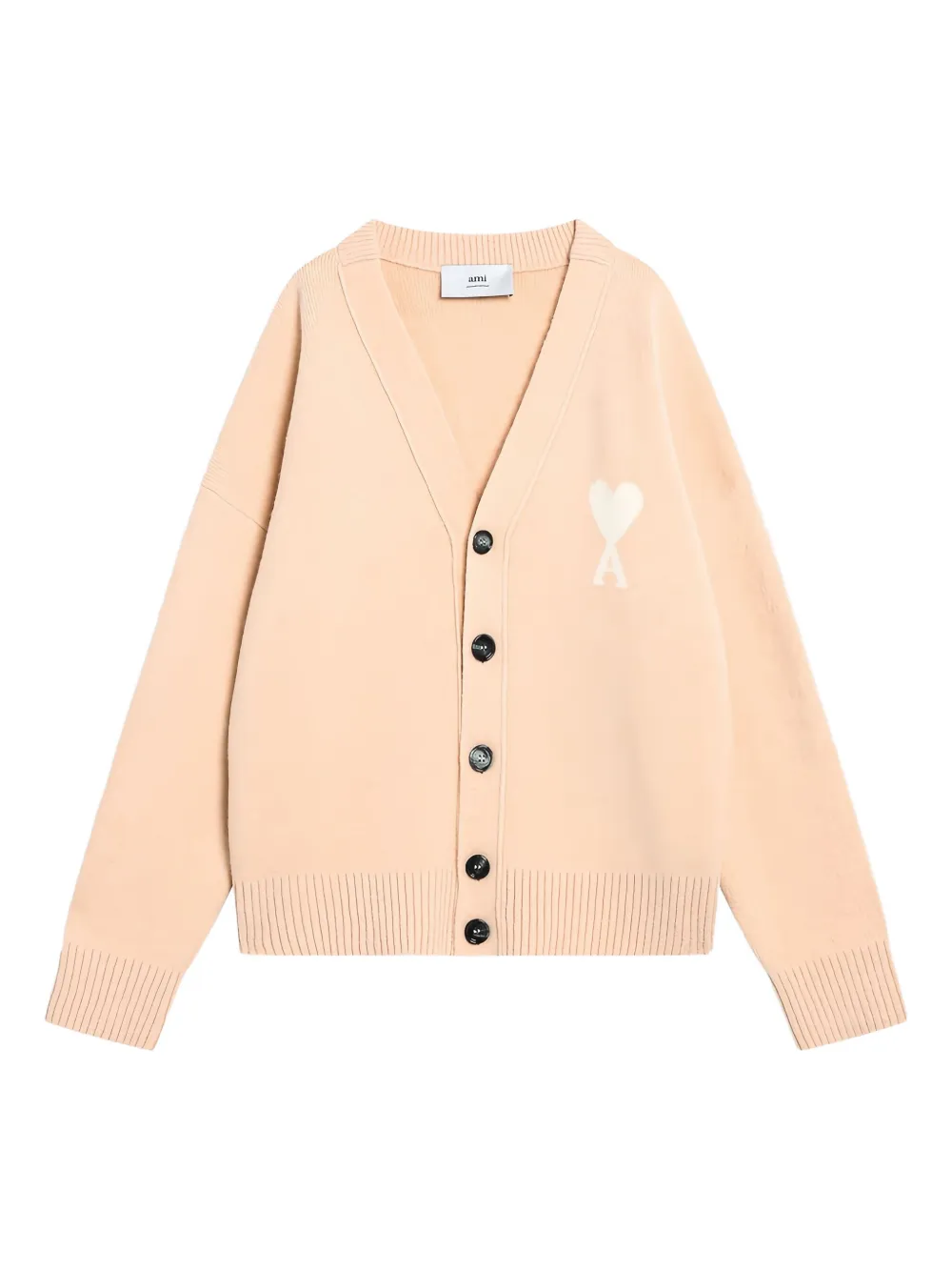 

Кардиган с монограммой Ami de Coeur Ami Paris, розовый