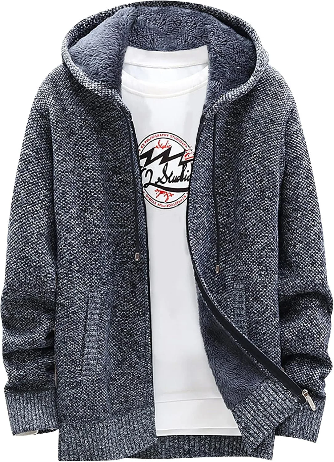 

Ymosrh мужской кардиган, длинный рукав, с капюшоном, размеры M-3XL