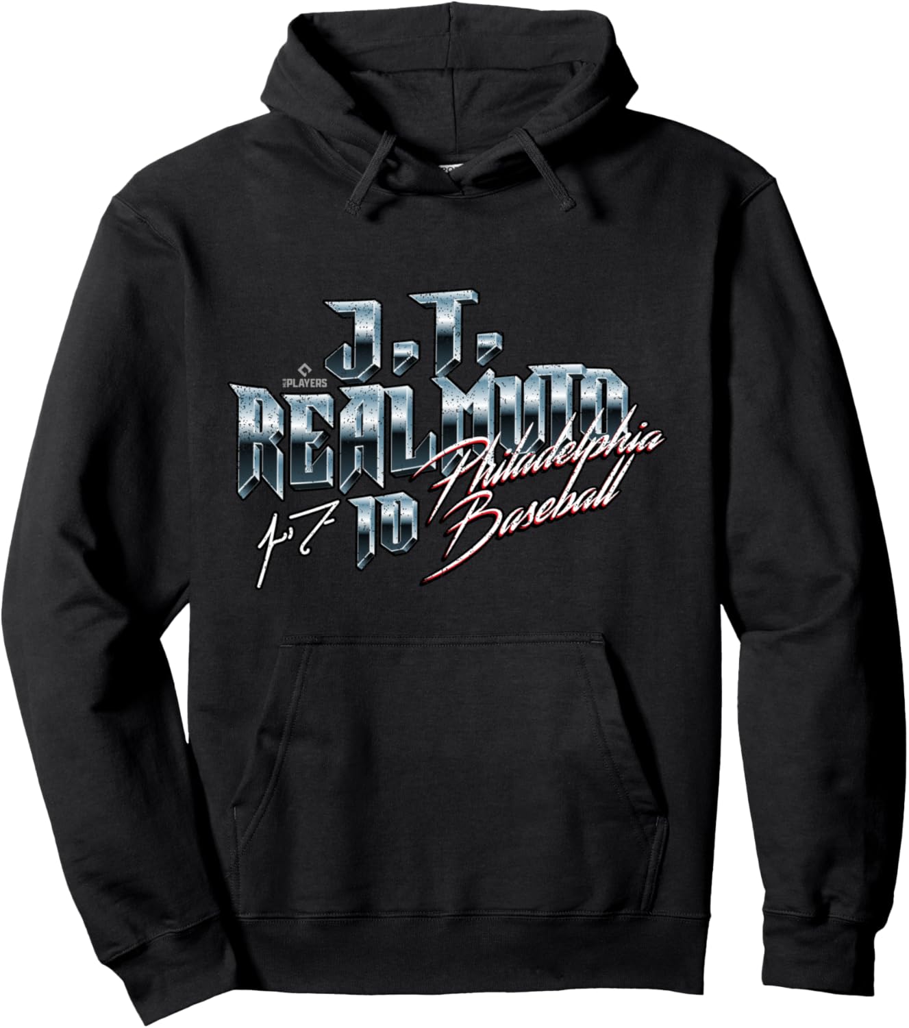 

Худи JT Realmuto Philadelphia Baseball Heavy Metal MLBPA Ryno Sports, черный