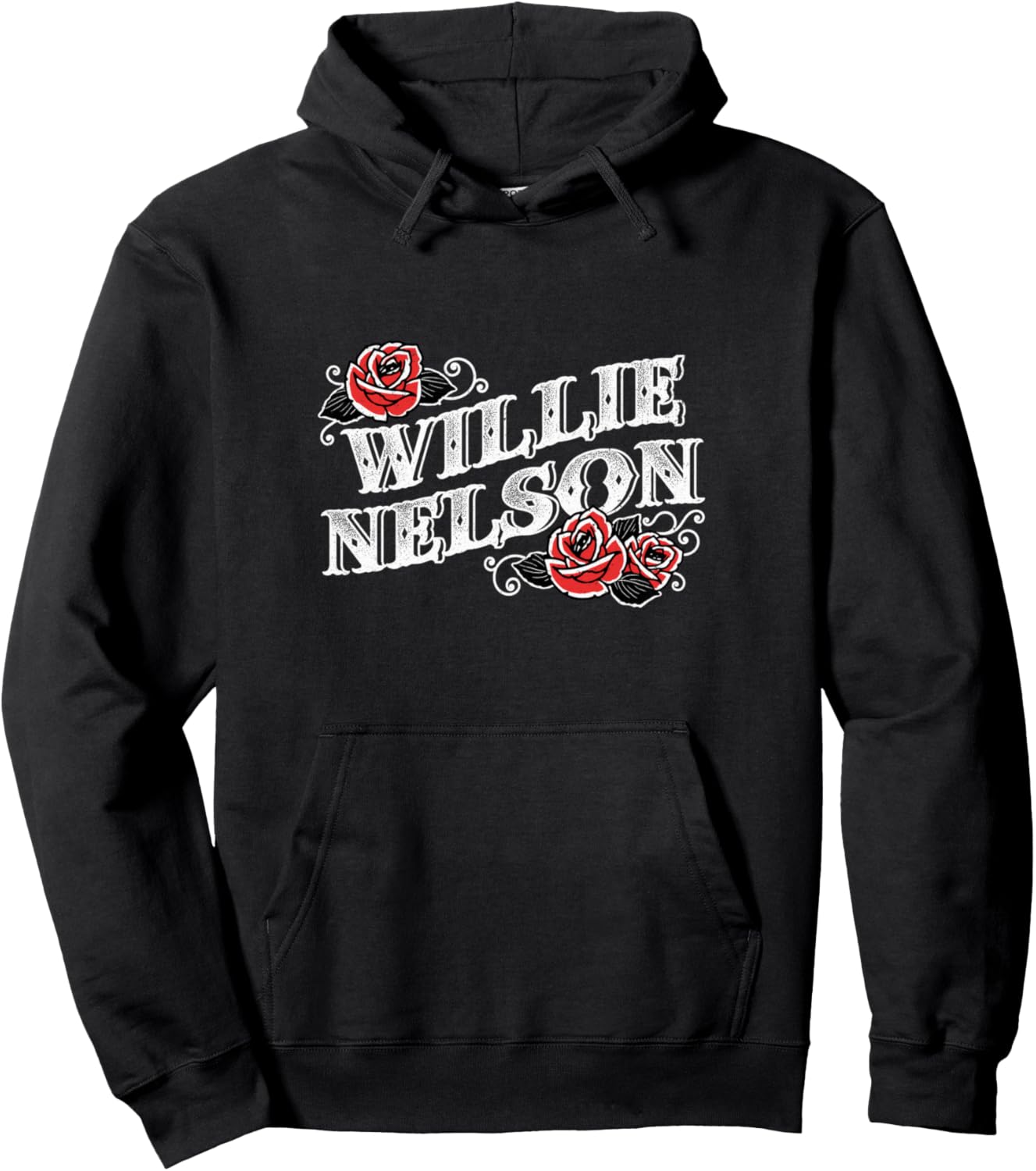 

Официальная толстовка Willie Nelson Red Rose, черная, Черный, Официальная толстовка Willie Nelson Red Rose, черная