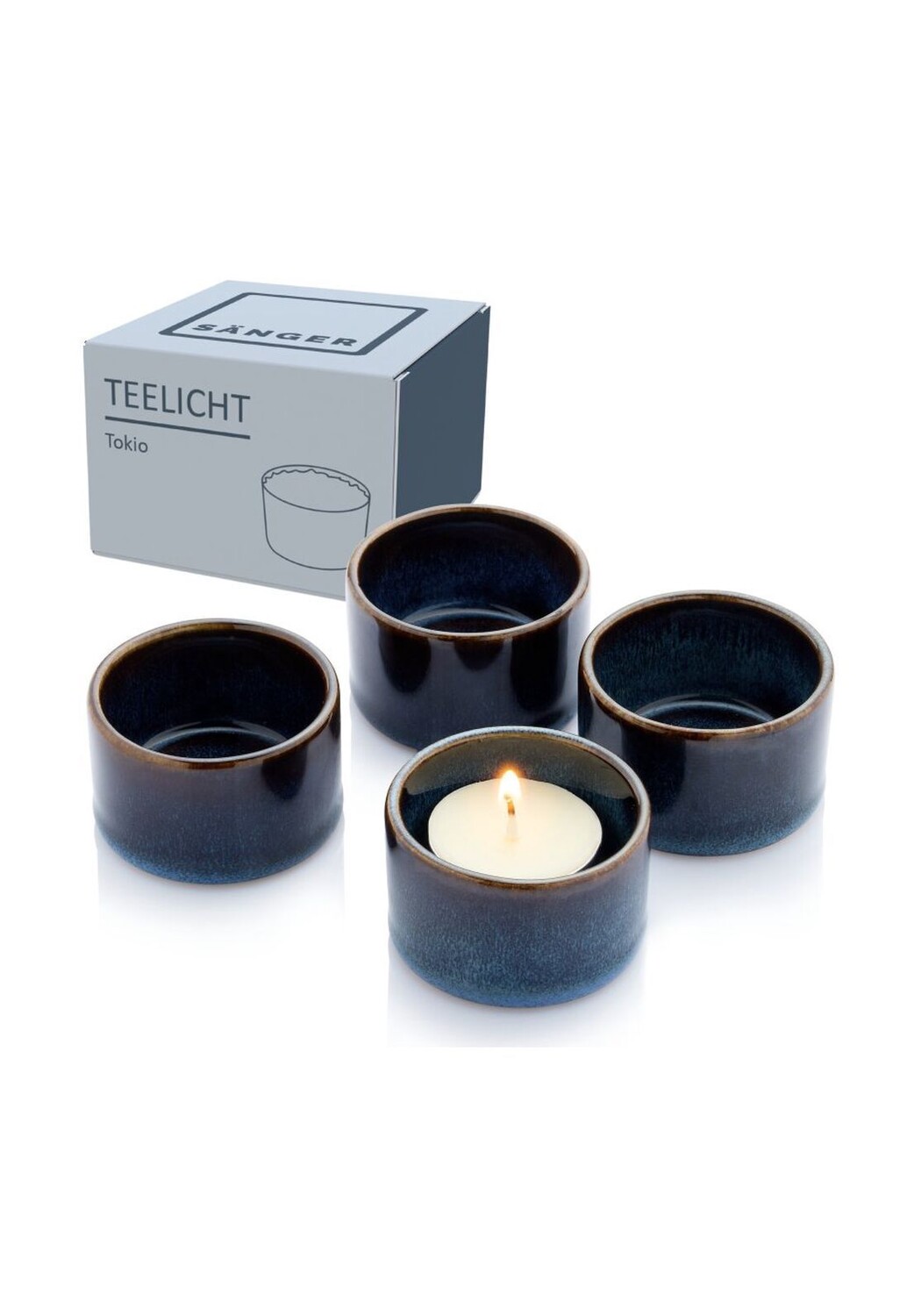 

Серия глиняной посуды Токио Sänger, blau - teelichthalter inkl. teelicht 8-teilig
