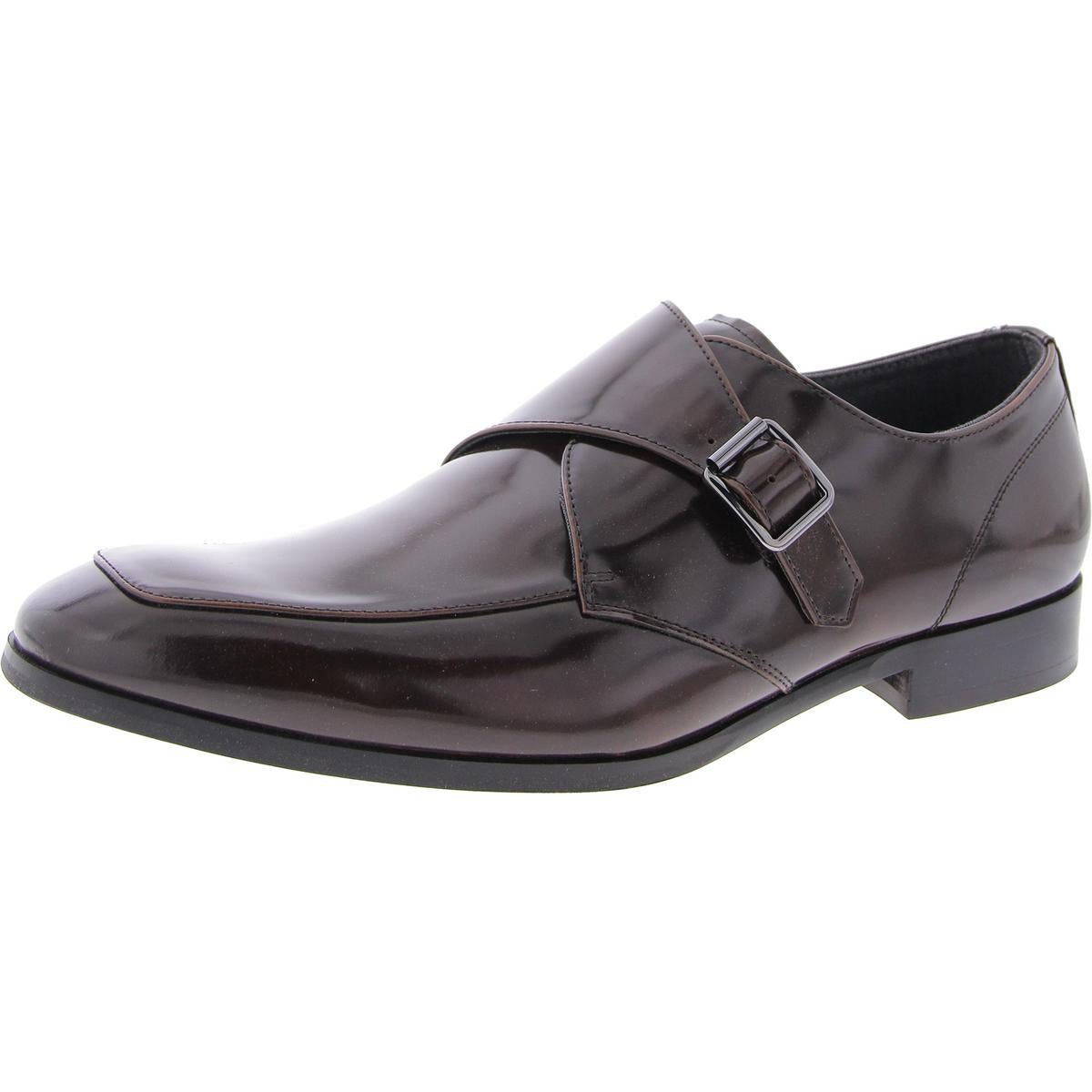 

Мужские кожаные туфли-монки Tenzy Single Steve Madden, цвет brown box