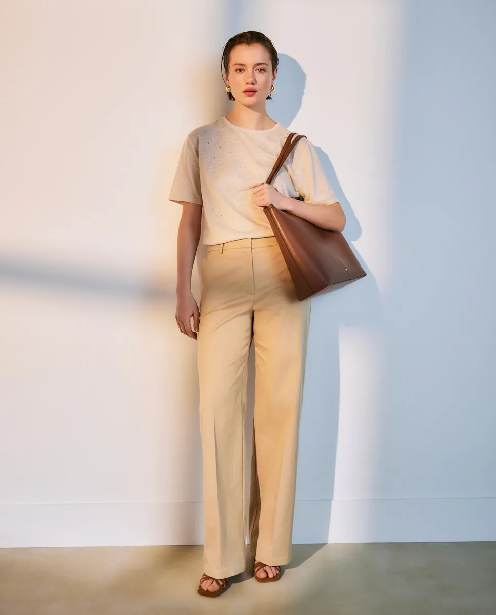 

Женские широкие брюки Woman El Corte Inglés, цвет 730 Camel