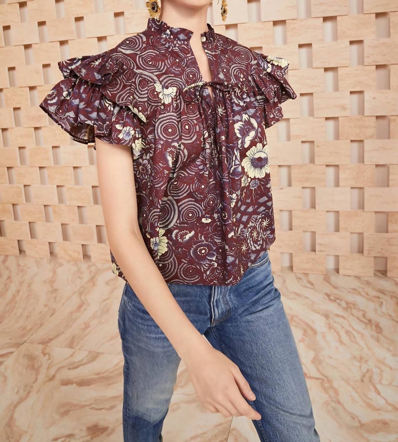 

Летти Топ в Гелиотропе Ulla Johnson, цвет heliotrope