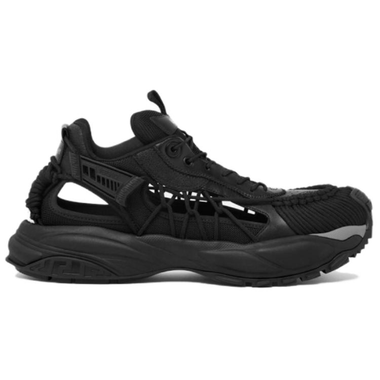 Мужские черные кожаные кеды Mercury Low Top VERSACE — фото 2