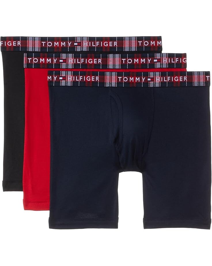 

Боксеры Tommy Hilfiger Cotton Classics Boxer Brief 3-Pack, цвет Red Multi