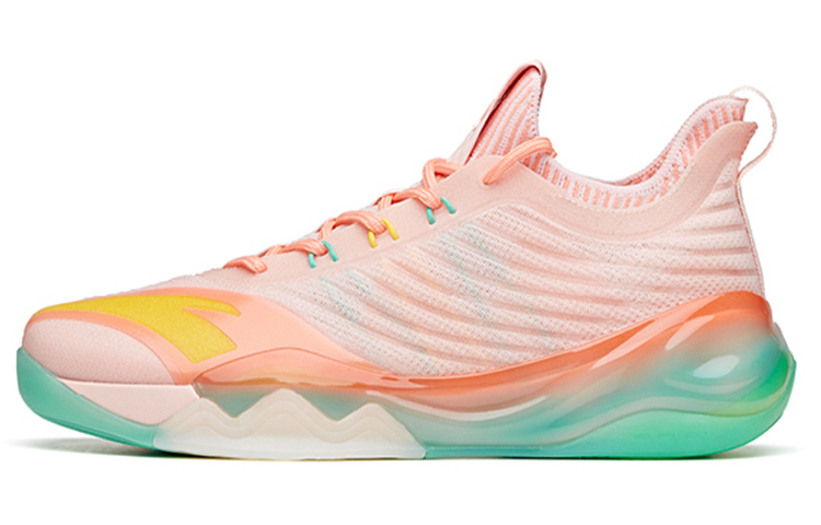 

ANTA Кроссовки KT6 Low 'Flamingo' KT прочные дышащие низкие баскетбольные розовые зеленые