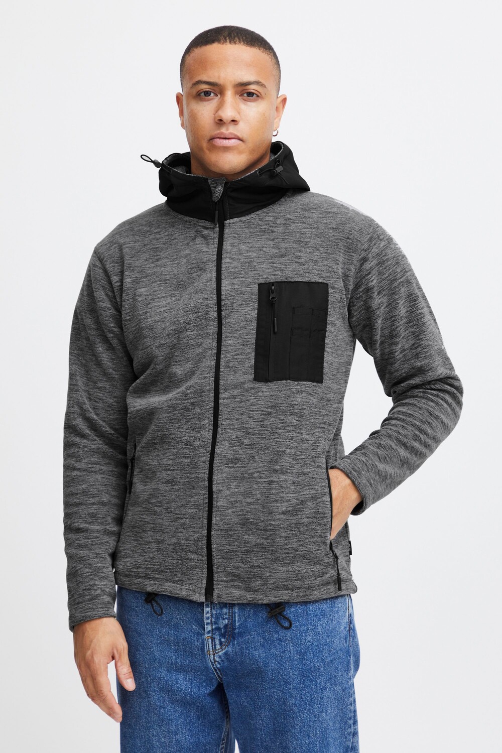 

Куртка INDICODE Fleecejacke, черный