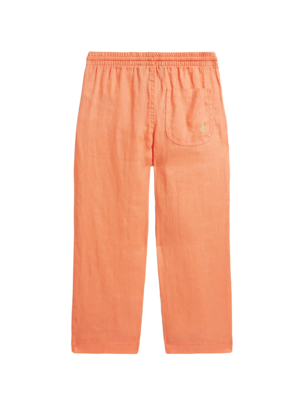 Льняные брюки с кулиской Polo Ralph Lauren Kids, оранжевый — фото 2