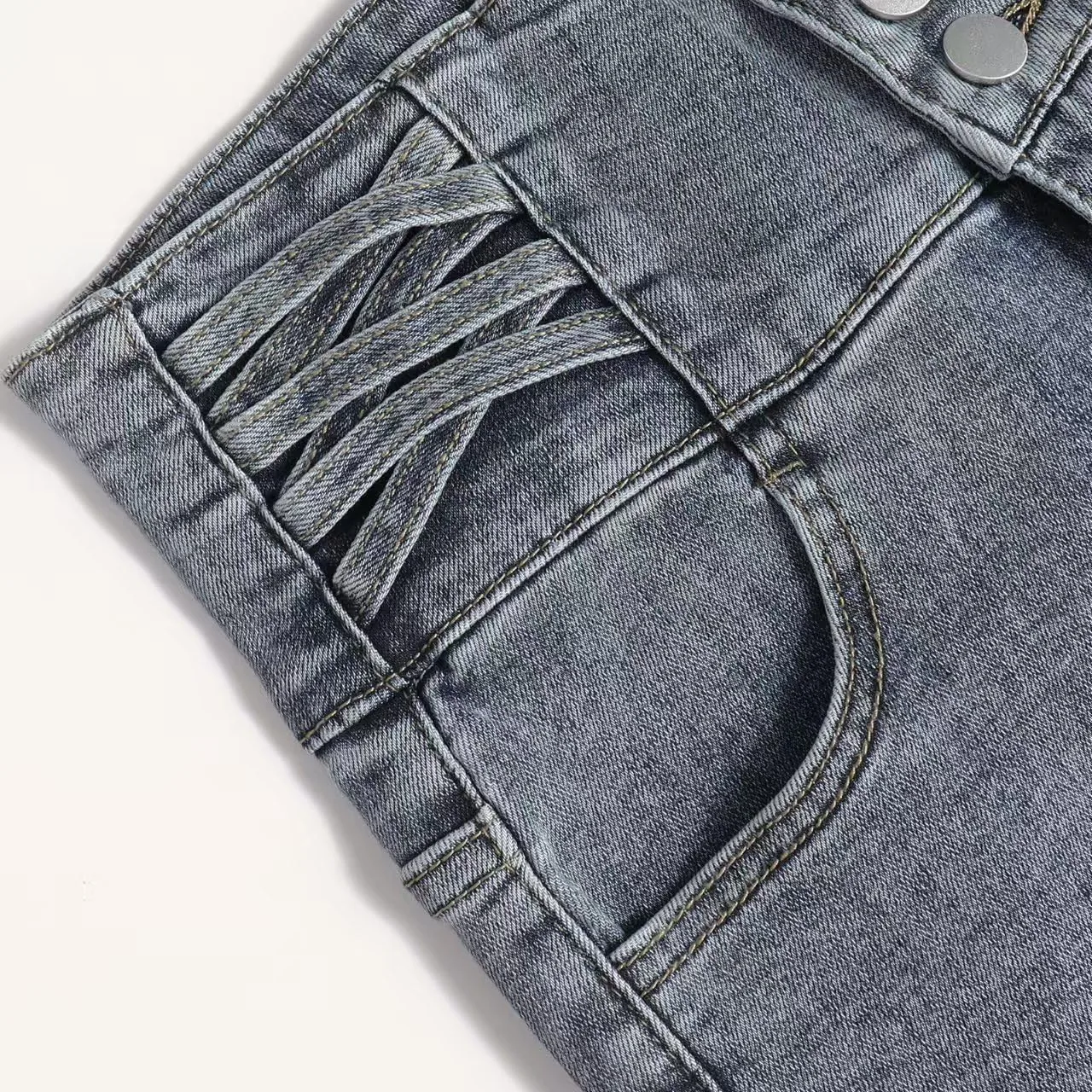 Женские джинсы скинни с высокой талией Stretch Denim — фото 4