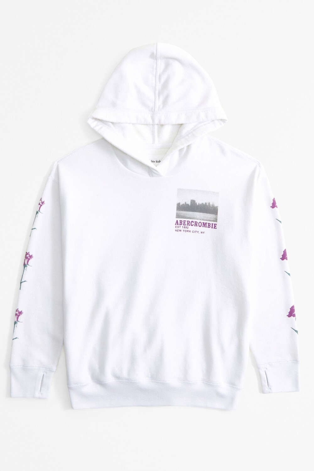 

Графический логотип толстовка с капюшоном Abercrombie & Fitch, белый